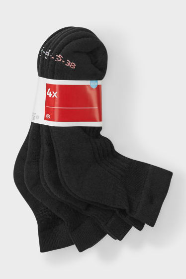 Dames - Set van 4 - sokken - zwart