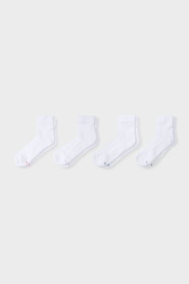 Dames - Set van 4 - sokken - wit