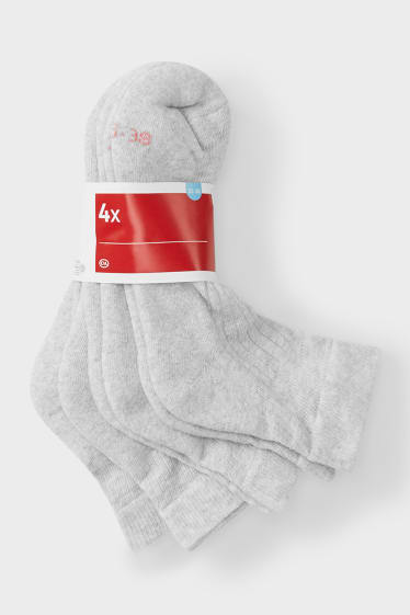 Women - Multipack of 4 - socks - light gray-melange