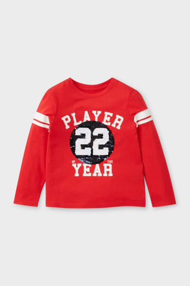 Children - Long sleeve top  - shiny - red