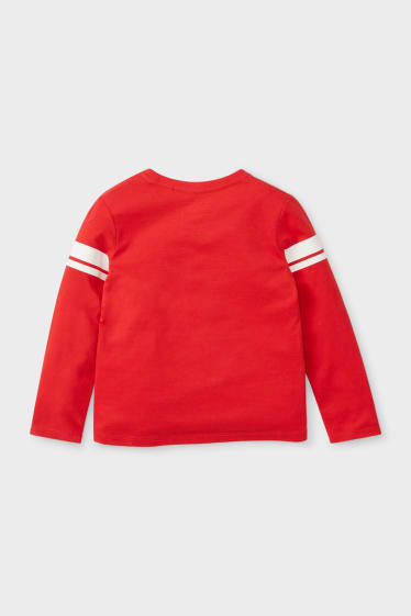 Dzieci - Koszulka z długim rękawem - efekt połysku - czerwony