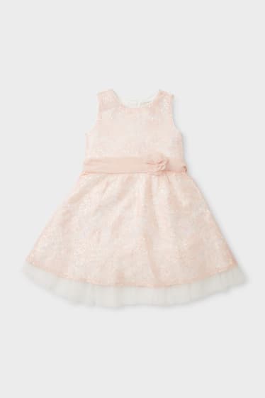 Enfants - Robe - finition brillante - style festif - rose