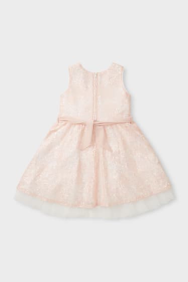 Kinder - Kleid - Glanz-Effekt - festlich - rosa