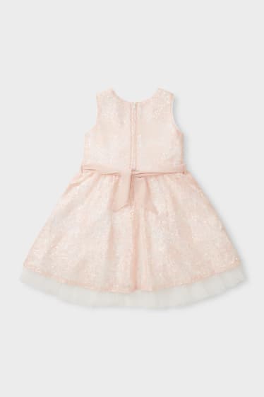 Enfants - Robe - finition brillante - style festif - rose