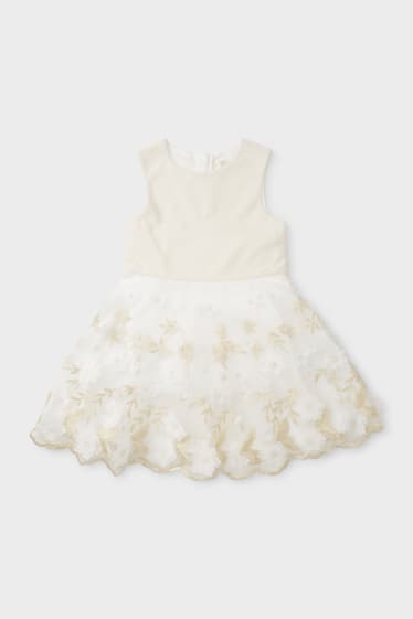 Niños - Vestido - Efecto brillante - De fiesta - crema