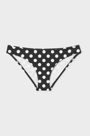 Women - Bikini bottoms - polka dot - black / white