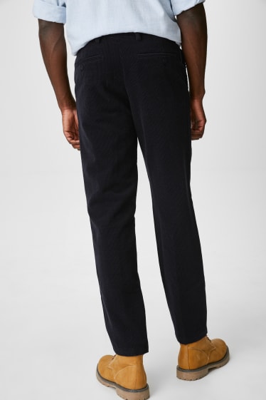 Hombre - Pantalón de pana - Regular Fit - azul oscuro