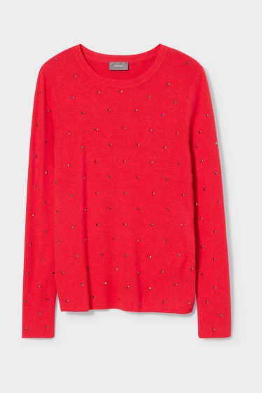 Kobiety - Sweter - czerwony