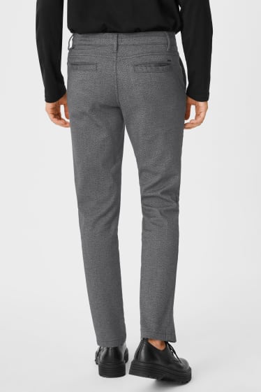 Men - Chinos - tapered fit - gray-melange