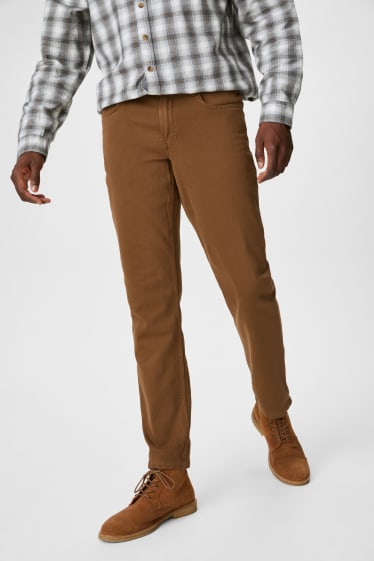 Men - Trousers - slim fit - havanna
