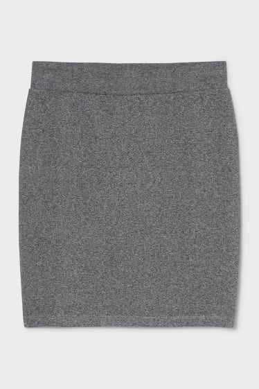Women - Basic skirt - gray-melange
