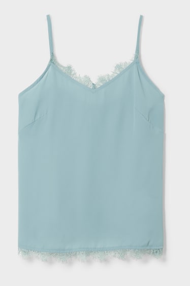 Dames - Top - donkerturquoise