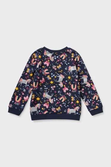 Enfants - Licorne - sweat - bleu foncé