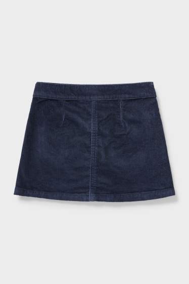 Children Girls - Corduroy skirt - dark blue
