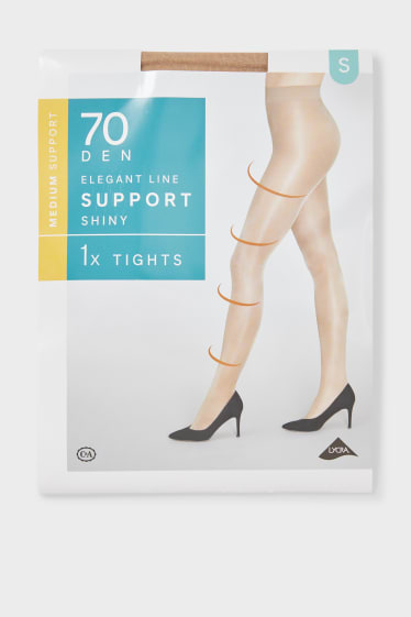 Women - Support tights - LYCRA® - 70 denier - light beige