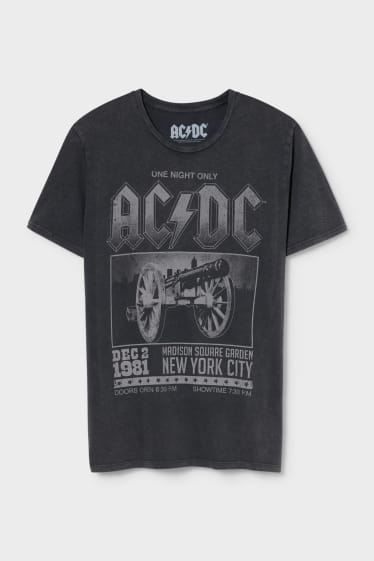 Mężczyźni - CLOCKHOUSE - T-shirt - AC/DC - czarny