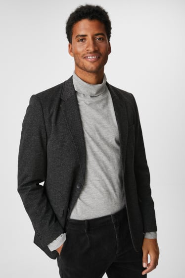 Men - Business jacket - regular fit - gray / black