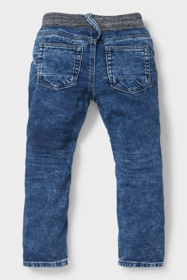 Kinderen - Curved jeans - jeansblauwgrijs
