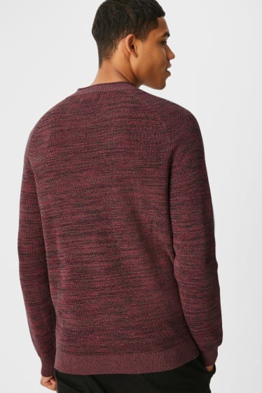 Men - Jumper - bordeaux-melange