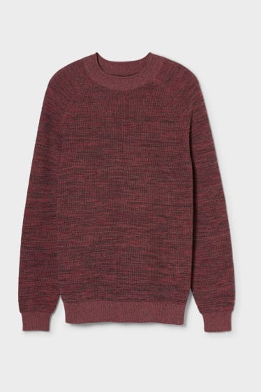 Men - Jumper - bordeaux-melange