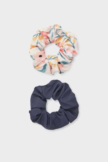 Women - Multipack of 2 - scrunchie - dark blue