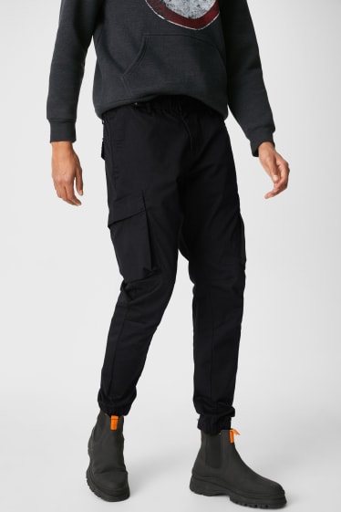 Pánské - CLOCKHOUSE - cargo kalhoty - slim fit - černá