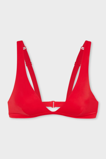 Kobiety - Góra od bikini - wyściełana - czerwony