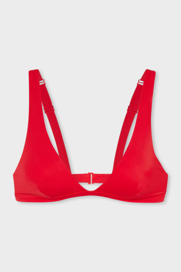 Dames - Bikinitop - gewatteerd - rood