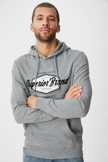 Men - Hoodie - light gray-melange
