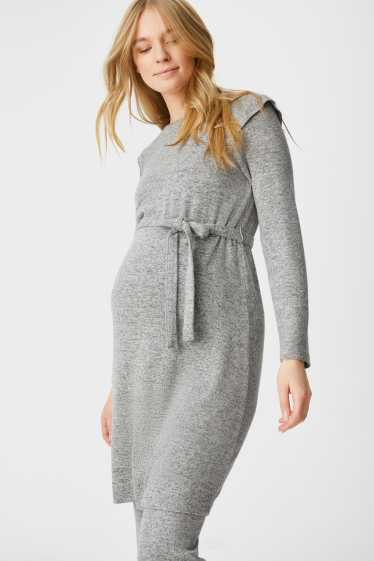 Women - Maternity dress - gray-melange