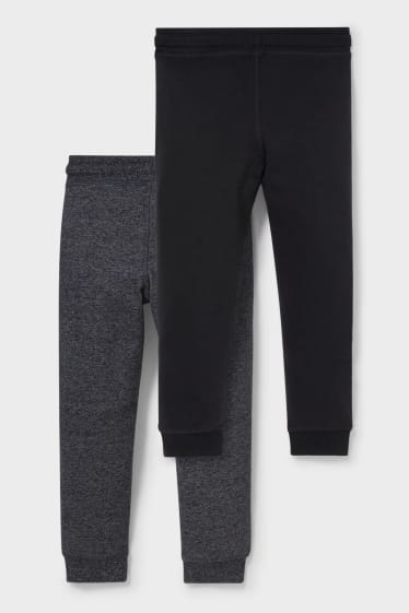 Enfants - Lot de 2 - pantalon de jogging - gris chiné