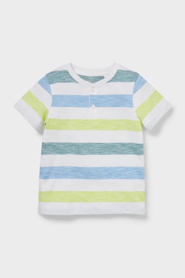 Children - Short sleeve top  - striped - white
