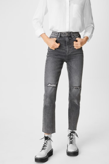 Women - CLOCKHOUSE - straight jeans - denim-gray