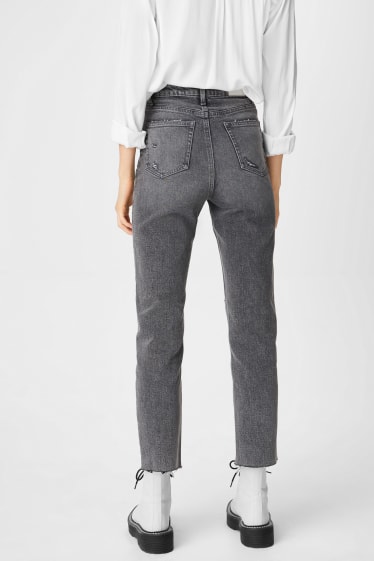 Dames - CLOCKHOUSE - straight jeans - jeansgrijs