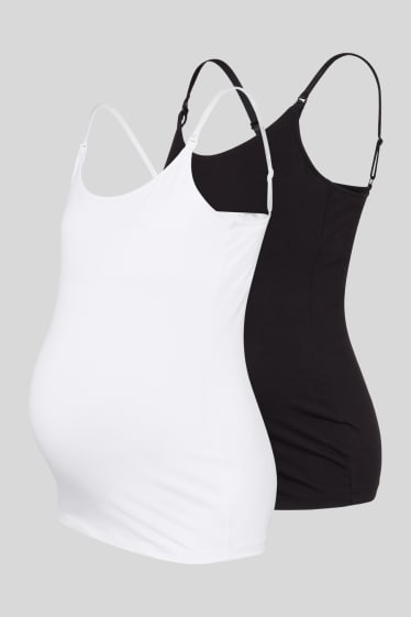 Damen - Multipack 2er - Still-Top - schwarz / weiß