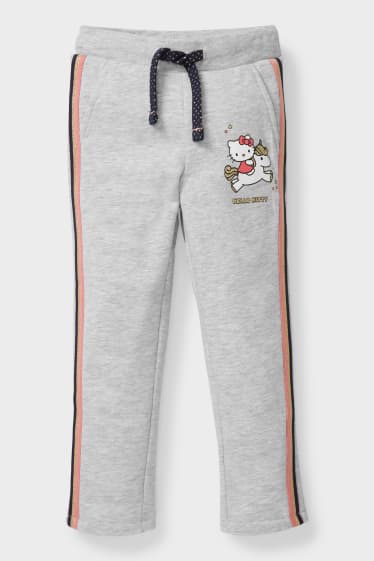 Children - Hello Kitty - joggers - light gray-melange