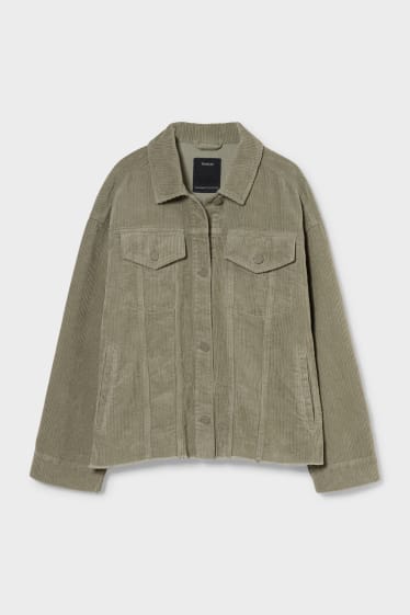 Women - Corduroy jacket - khaki