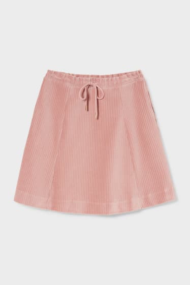 Women - Corduroy skirt - rose