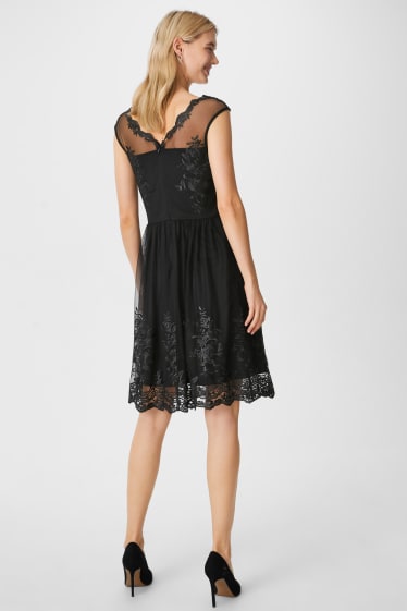 Women - Fit & flare dress - formal - black