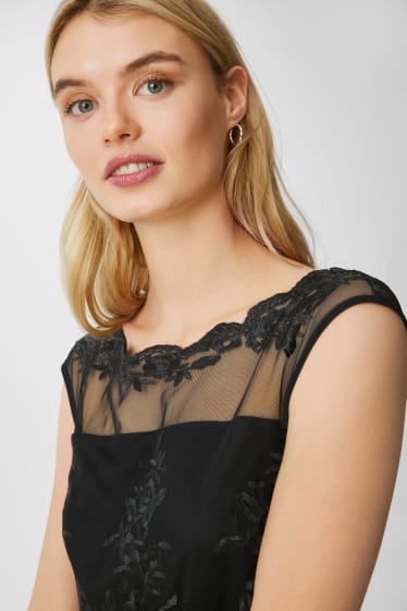 Women - Fit & flare dress - formal - black