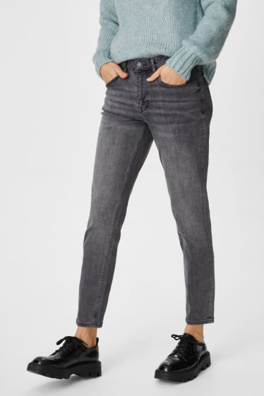 Women - Straight tapered jeans - denim-dark gray