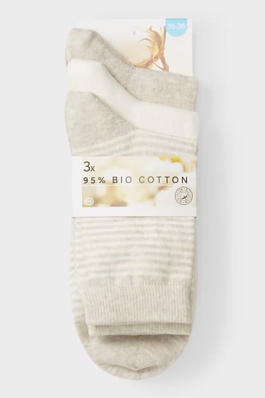 Femmes - Lot de 3 - chaussettes - beige