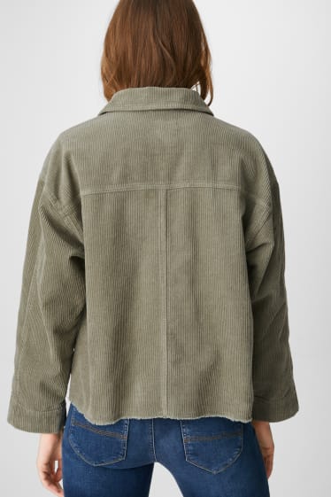 Women - Corduroy jacket - khaki