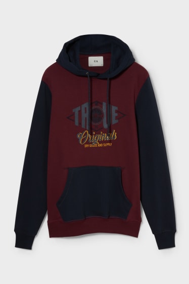 Men - Hoodie - dark red