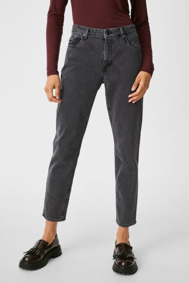 Women - Premium straight tapered jeans - denim-dark gray