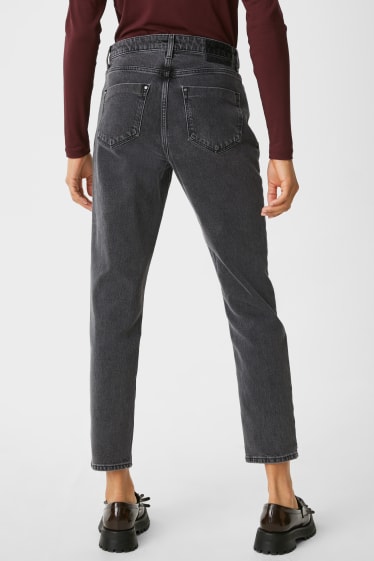 Dames - Premium straight tapered jeans - jeansdonkergrijs