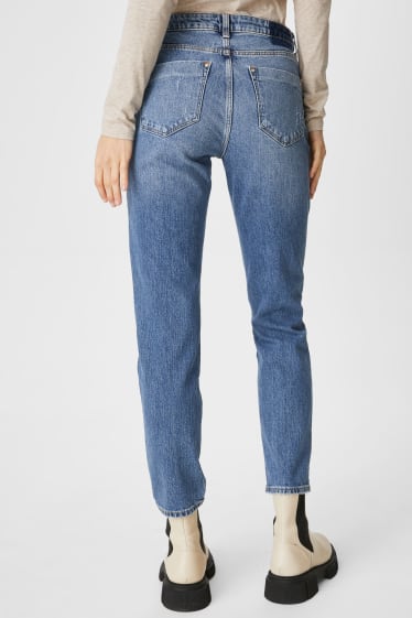 Mujer - Premium straight tapered jeans - vaqueros - azul