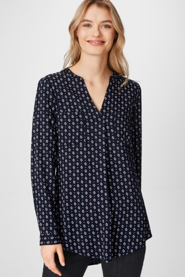 Dames - Blouse - donkerblauw