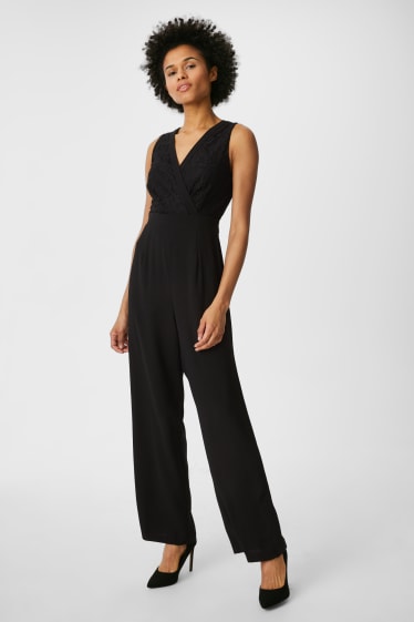 Dames - Jumpsuit - feestelijk - zwart