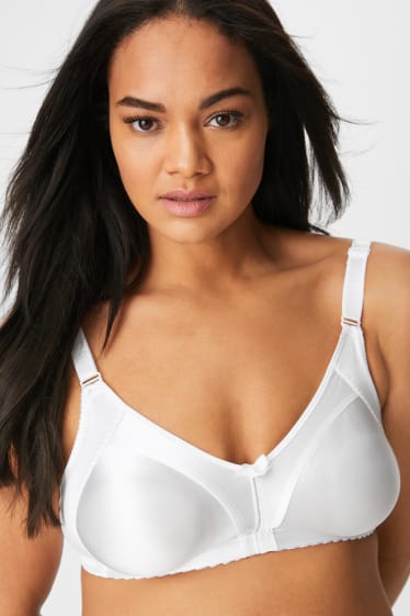 Women - Non-wired minimiser bra - shiny - white